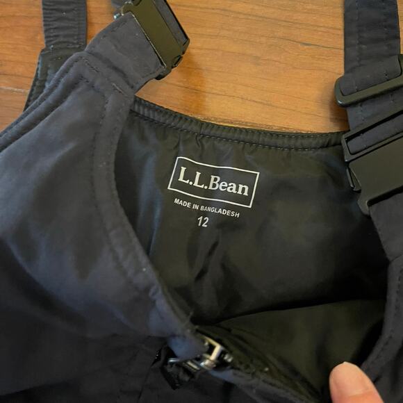 Kids LL Bean Cold Buster Snow Pants Bibs Overalls Blue Size 12 - Picture 4 of 12